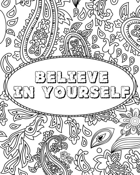 printable inspirational quotes coloring pages learning   read