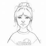 Drawing Bun Girl Messy Character Inspiration Sketch Ellesse Cartoon Easy Getdrawings Hair Tumblr Reference sketch template