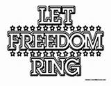 Coloring Freedom Pages Ring Let Usa Sign Colormegood Northamerica sketch template