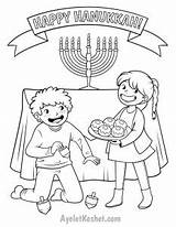 Hanukkah Coloring Ayeletkeshet Keshet Ayelet sketch template