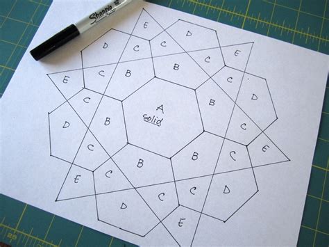 pin  hexagon quilting