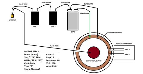 single phase motor wiring diagram  capacitor craftic