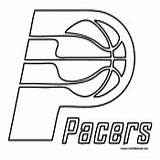 Pacers Indiana Coloring Pages Nba Basketball Template Sports Lakers sketch template
