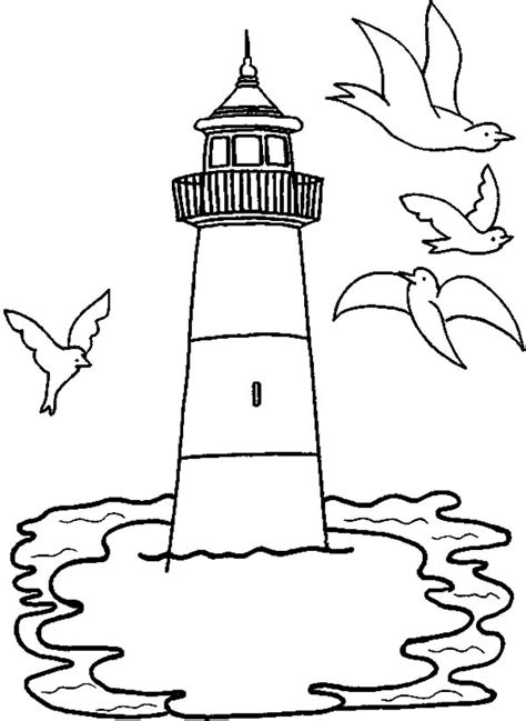 lighthouses coloring pages learny kids