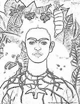 Frida Kahlo Khalo sketch template