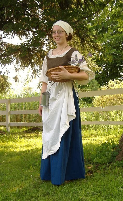 kostueme ladies long medieval maid peasant villager fancy dress costume