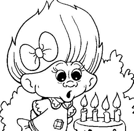 trolls happy birthday coloring pages