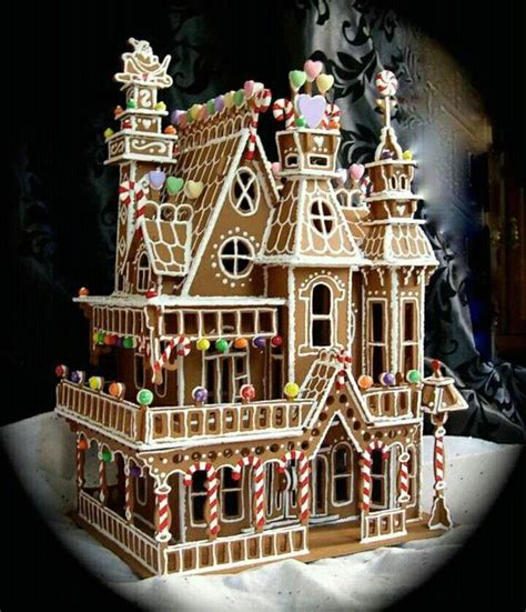pin  lizette pretorius  ginger house cakes gingerbread house