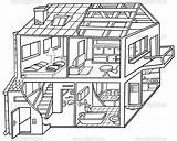 Ladrillo Coloringonly Amorosa Dwelling Plans sketch template
