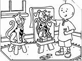 Caillou Coloring Painting Pages Wecoloringpage sketch template