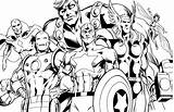 Avengers Coloring Pages Book Comic Kids sketch template