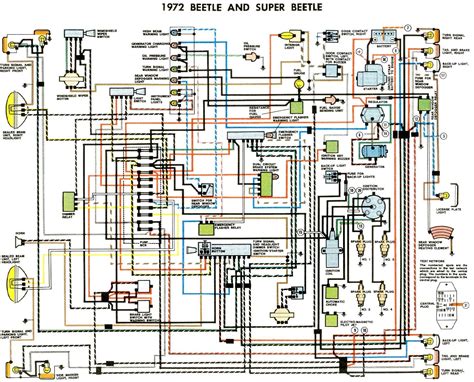 vw beetle wiring diagram schematic