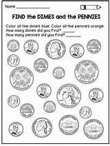 Money Coloring Coin Identify Teacherspayteachers sketch template