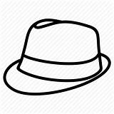 Fedora Hat Cuban Drawing Cap Classic Mexican Style Icon Clipartmag Iconfinder sketch template