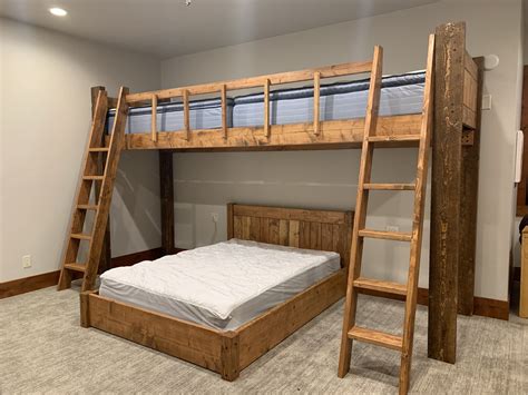 double cabin beds adults tt midi sleeper cabin bed  oak finish