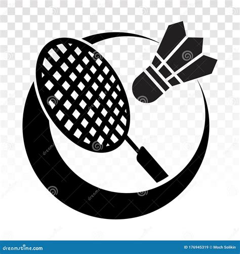badminton championship logo  racquet  shuttlecock concept  sports apps  websites
