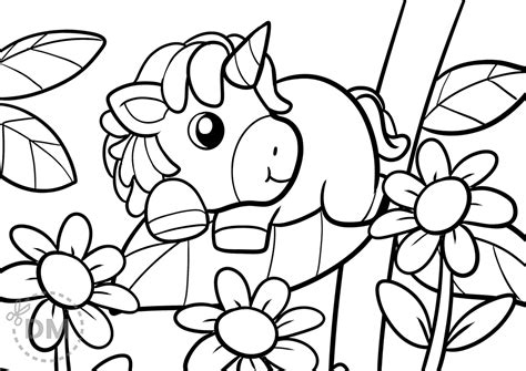 unicorn  flowers coloring page  girls diy magazinecom