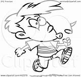 Whistling Walking Boy Toonaday Royalty Outline Illustration Cartoon Rf Clip 2021 sketch template