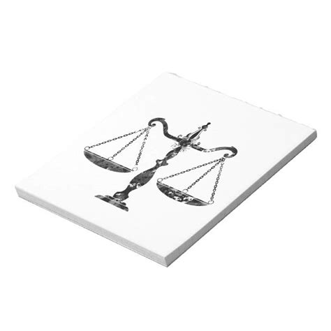 Scales Of Justice Art Notepad Zazzle Note Pad Tool Design Zazzle