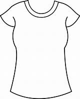 Shirt Template Clipart Clip Blank Drawing Outline Clothes Tshirt Cliparts Womens Templates Printable Dress Women Cartoon Tee Female Outlines Ladies sketch template