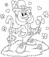 Coloring Pages Leprechaun Shamrocks Irish Printable Color Kids Adults Everywhere Friendly Cute St Ireland Sheets Colouring Kidsplaycolor Valentines Patricks Print sketch template