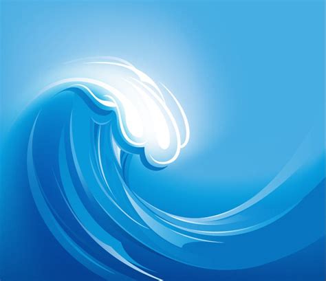 sea wave vector illustration free vector graphics all
