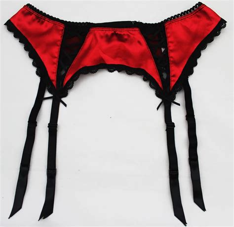 Straps Crossing Metal Buckles Red Suspenders Plus Size Clothing Xl Lace