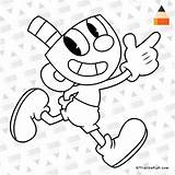 Mugman Draw Cuphead Coloring Pages Drawing Kids Color Sheets Drawings Step Game Line Easy Grab Protagonists Marker Pachislo Learn Info sketch template