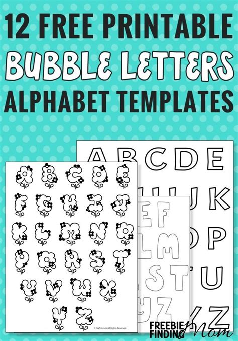 printable bubble letters alphabet templates bubble letters
