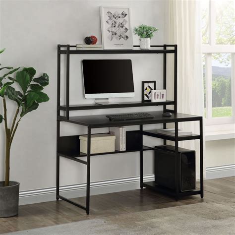 computer desk  shelf   removable monitor riser stand black