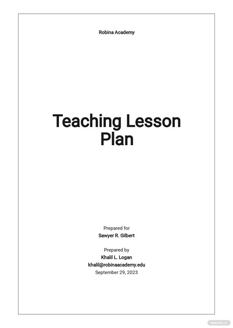 teaching plan templates templates designs docs  downloads