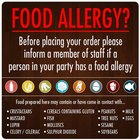 printable food allergy warning signs printable templates  nora