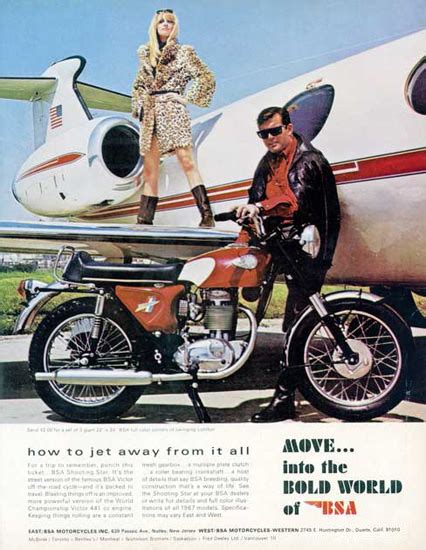 Bsa Motorcycle How To Jet Away From All Mad Men Art