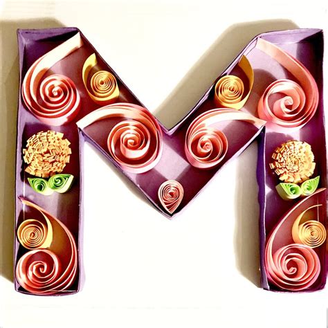 quilling template  letter  quilling monogram letter