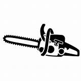 Chainsaw Clipground Isolated sketch template