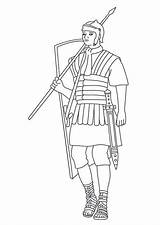 Coloring Roman Pages Ancient War Popular sketch template