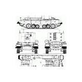M109 M43 Blueprint Howitzer Bishop Carriage Motor Artillery sketch template