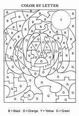 Halloween Coloring Pages Activity Color Kids Letters Print sketch template