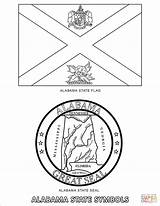 Alabama State Coloring Flower Template Pages Symbols sketch template