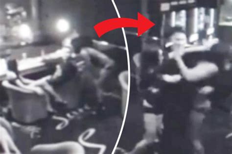 half naked lap dancers filmed battering each other in club over client