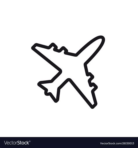airplane  icon plane symbol  sign vector image