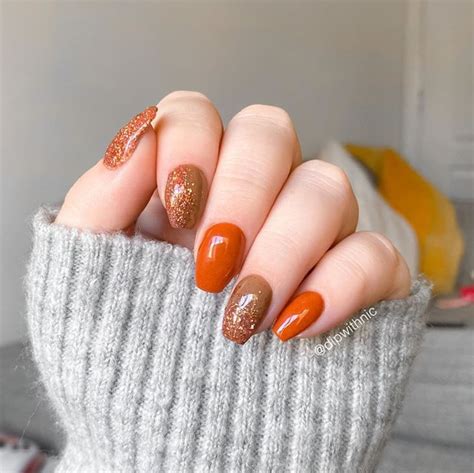 fab orange nails  fall   glossychic orange nails