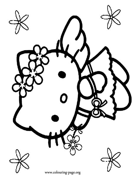 kitty  kitty   angel coloring page