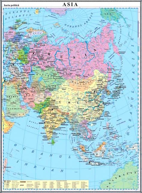 harta asiei geografica harta