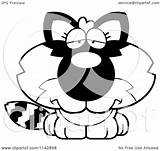 Baby Cartoon Goofy Raccoon Outlined Sad Clipart Coloring Vector Cory Thoman Royalty Clipartof sketch template