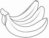 Bananas Blank Fruits Coloringall Webstockreview sketch template