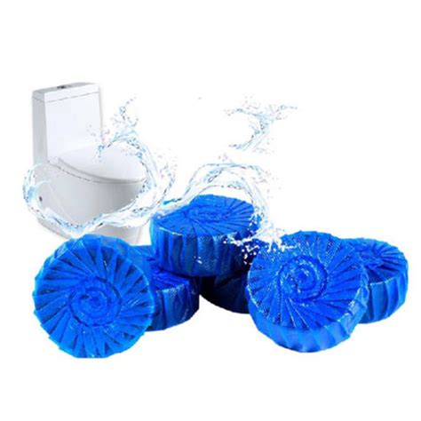 24 automatic bleach toilet bowl cleaner stain remover blue tab tablet