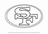 49ers Logo Francisco San Draw Drawing Coloring Pages Nfl Step Superman Sign Learn Logos Drawings Svg Tutorials Football Color Drawingtutorials101 sketch template