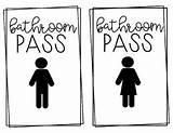 Bathroom Passes Neutral Gender Poster Management System Version Preview Includes sketch template