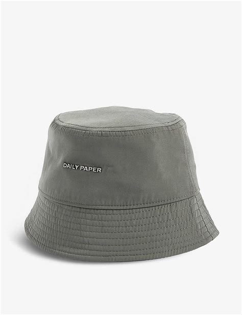 daily paper nobu logo embossed woven bucket hat  urban chic modesens